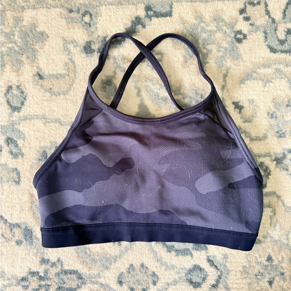 Aerie Blue Camouflage Sports Bra